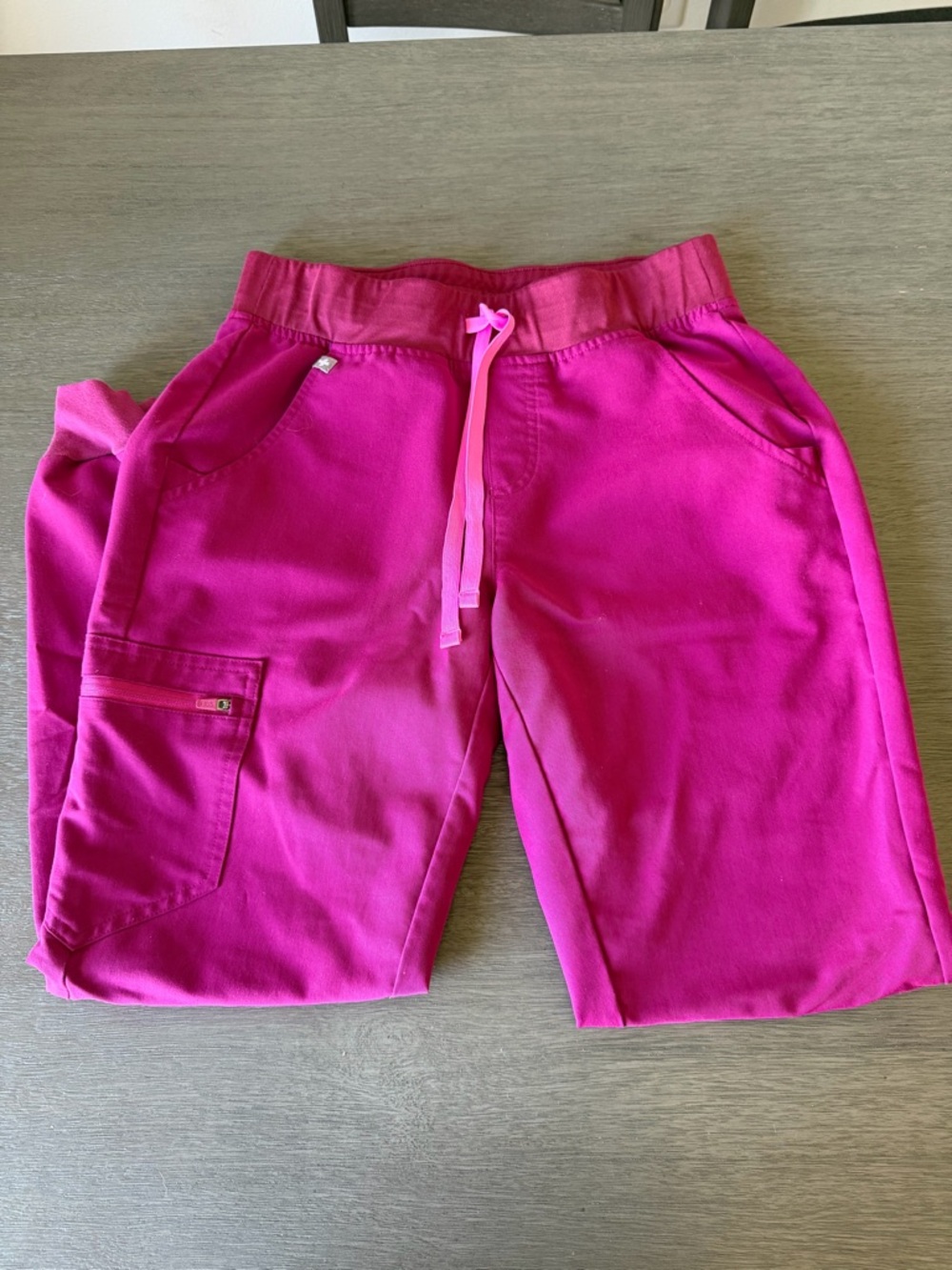 Figs Women's Scrub Set in Dark Magenta - Picture 3 of 3